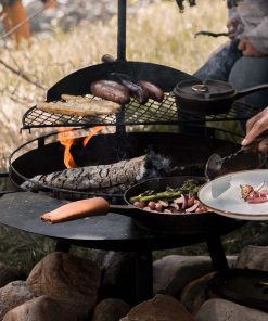 Cowboy Fire Pit Grill Side Table