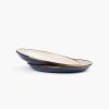 Enamel 2-Tone Salad Plate Set Indigo Blue