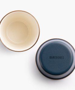 Enamel 2-Tone Tall Cup Set Indigo Blue