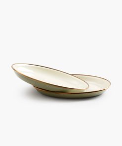 Enamelware 2-Tone Dining Collection - Olive Drab