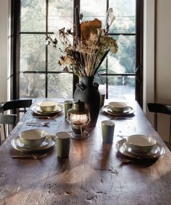 Enamelware 2-Tone Dining Collection - Olive Drab