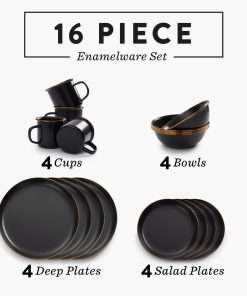 Enamelware Dining Collection - Charcoal