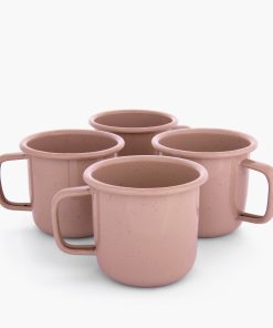 Rolled Enamelware Mug Set