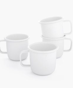 Rolled Enamelware Mug Set
