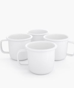Rolled Enamelware Mug Set