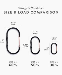 Wiregate Carabiners - 3 Sizes